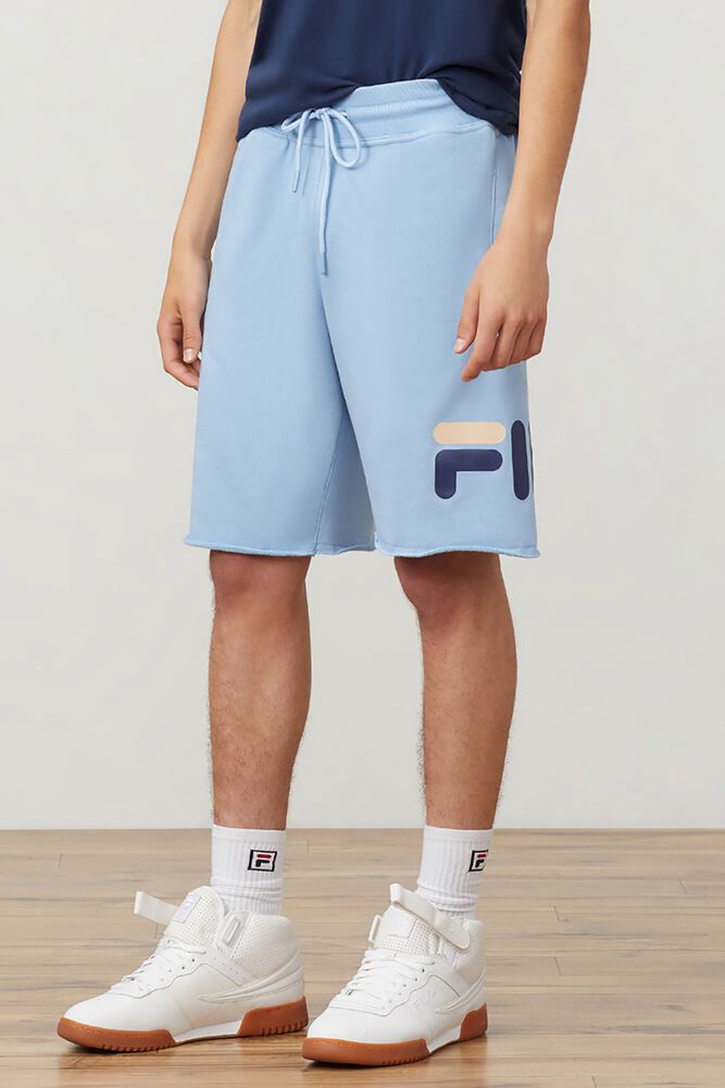 Fila Shorts George Mens Blue - India QXS-615427